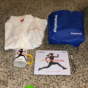 Promotional Polo, Tote Bag, Coffee Mug, Mouse Pad, and Pen